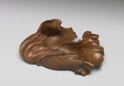 图片[3]-Carved bamboo root water container in the form of a lotus leaf, 18th century, Qing dynasty-China Archive